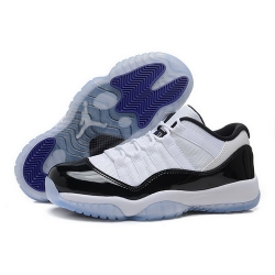 Air Jordan 11 Shoes 2015 Womens Low White Black Blue