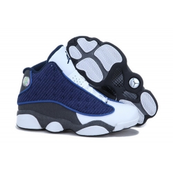 Air Jordan 13 Shoes 2013 Womens Navy Blue White Grey