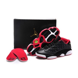 Air Jordan 13 Shoes 2015 Womens GS Low Black White Red