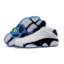 Air Jordan 13 Shoes 2015 Womens Low White Black Blue