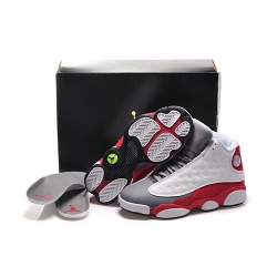 Air Jordan 13 Shoes 2015 Womens White Red Gray