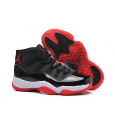 Girls Air Jordan 11 GS Bred Black Varsity Red White For Womens