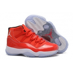 Girls Air Jordan 11 GS Carmelo Anthony PE Red White Women Shoes