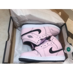 Women Air Jordan 1 GS Pink Skora Basketball Shoes