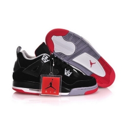 Air Jordan 4 IV Shoes 2013 Womens Black Red Grey