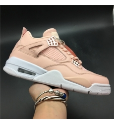 Air Jordan 4 Original top layer real standard pink Basketball Women Shoes