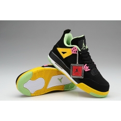Air Jordan 4 Shoes 2013 Womens Black Yellow