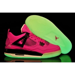 Air Jordan 4 Shoes 2013 Womens Night Light Pink Black