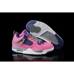 Air Jordan 4 Shoes 2013 Womens Pink Grey Purple