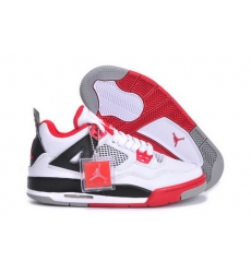 Air Jordan 4 Shoes 2013 Womens White Black Red