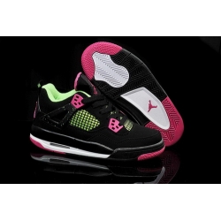 Air Jordan 4 Shoes 2014 Womens Black Rose