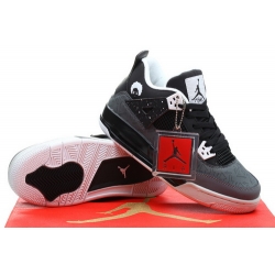Air Jordan 4 Shoes 2014 Womens Engraved Version Grey Black