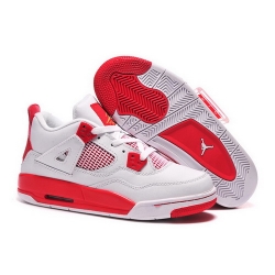 Air Jordan 4 Shoes 2014 Womens Lovers Shoes White Red