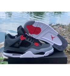 Air Jordan 4 Women Gray Red Shoes