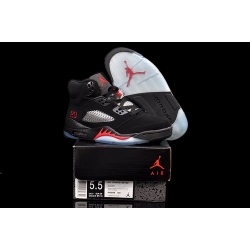 Air Jordan 5 Shoes 2013 Womens Grade AAA Black Red