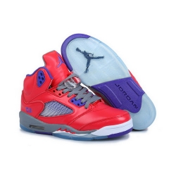 Air Jordan 5 Shoes 2013 Womens Grade AAA Red Grey Purple