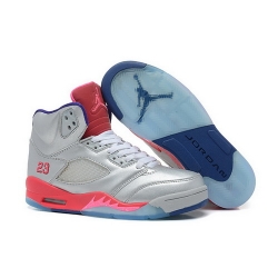 Air Jordan 5 Shoes 2013 Womens Silver Pink