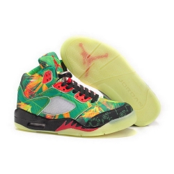 Air Jordan 5 Shoes 2015 Womens Maple Leaf Green Black