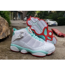 Air Jordan 6 Retro 6 Rings Women Shoes Grey Teal White