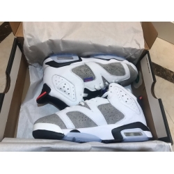 Air Jordan 6 Retro White Black Women Shoes