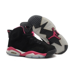 Air Jordan 6 Shoes 2014 Womens Anti Fur Black Pink