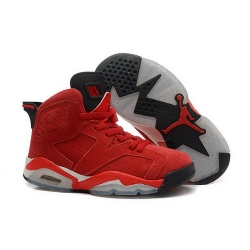 Air Jordan 6 Shoes 2014 Womens Anti Fur Red Black