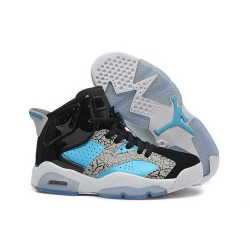 Air Jordan 6 Shoes 2014 Womens Black Blue Grey