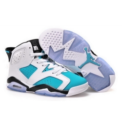 Air Jordan 6 Shoes 2014 Womens GS White Blue