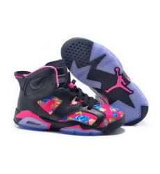 Air Jordan 6 Shoes 2014 Womens Knitting Black Pink