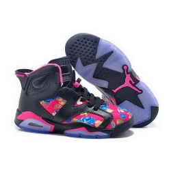 Air Jordan 6 Shoes 2014 Womens Knitting Black Pink