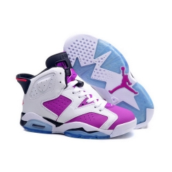 Air Jordan 6 Shoes 2014 Womens Oreo White Purple