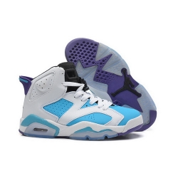 Air Jordan 6 Shoes 2014 Womens White Blue Purple