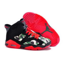 Air Jordan 6 Shoes 2015 Womens Camouflage Black Red