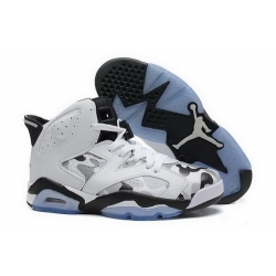 Air Jordan 6 Shoes 2015 Womens Camouflage White Black