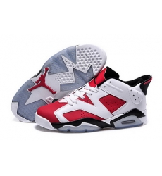 Air Jordan 6 Shoes 2015 Womens Low White Red Black