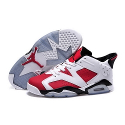 Air Jordan 6 Shoes 2015 Womens Low White Red Black