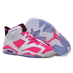 Air Jordan 6 Shoes 2015 Womens White Pink