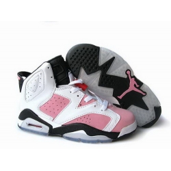 Womens Air Jordan 6 White Pink Black