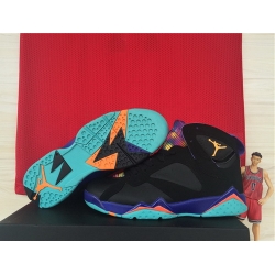 Air Jordan 7 Shoes 2015 Womens Black Blue Orange