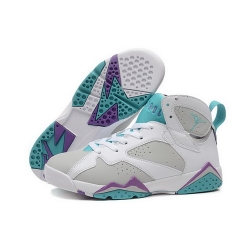 Air Jordan 7 Shoes 2015 Womens Grey White Purple