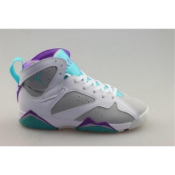 Air Jordan 7 Shoes 2015 Womens Grey White Purple Blue