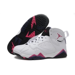 Air Jordan 7 Shoes 2015 Womens White Black Pink