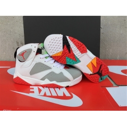 Air Jordan 7 Shoes 2015 Womens White Grey Red