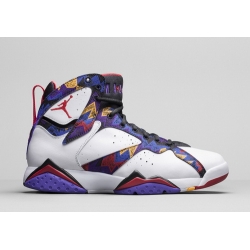 Air Jordan 7 Shoes 2015 Womens White Purple Red