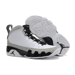 Air Jordan 9 Shoes 2014 Womens White Grey Black