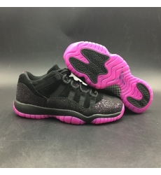 Women Air Jordan 11 Low Think 1 Shoes Black Pink