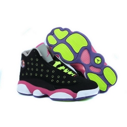 Air Jordan 13 Shoes 2014 Womens Black Red Yellow