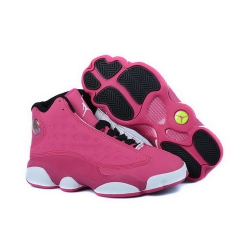 Air Jordan 13 Shoes 2014 Womens Pink White Black