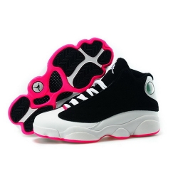 Air Jordan 13 Shoes 2015 Womens Black White Pink