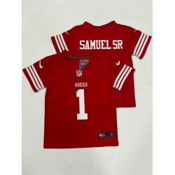 Toddlers San Francisco 49ers 1 Deebo Samuel Red Vapor Untouchable Stitched Football Jersey